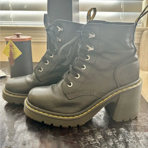 Dr. Martens Jesy Black Lace Up Platform Boots - Picture 12 of 14